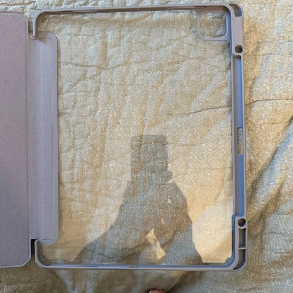 Purple Marble Tablet Case with Rose Gold Accents
